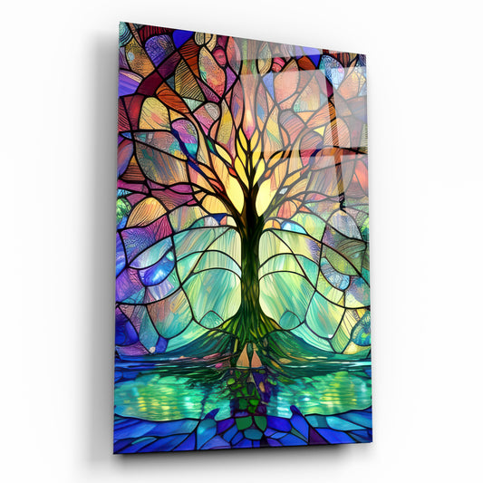 Yaşam Ağacı Cam Tablo
